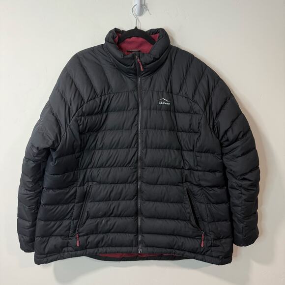 L.L. Bean Women's Bean's Down Jacket Puffer Coat Black Plus 2X Warm Winter - Picture 1 of 9